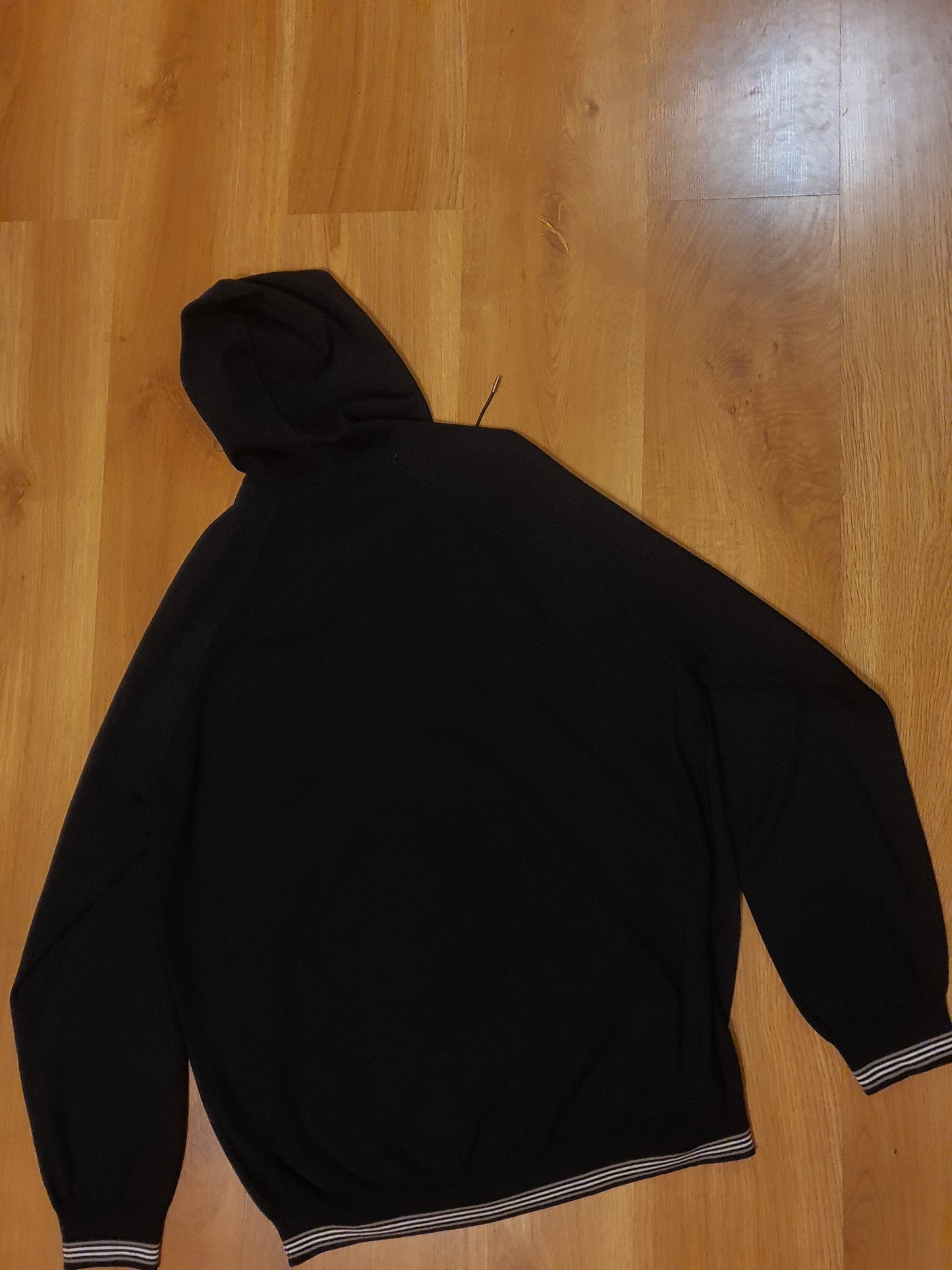 Hermes Cashmere Silk Zip Hooded Small Logo Sweatshirt Sweater Cardigan