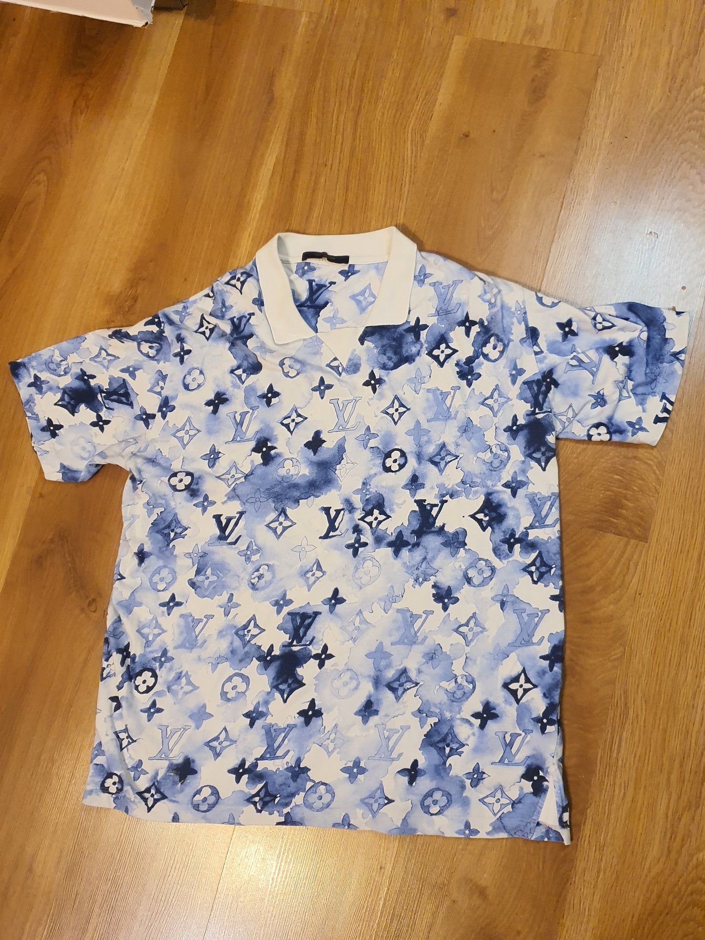 Louis Vuitton Pre-owned Watercolor Men's Cotton Polo Shirt