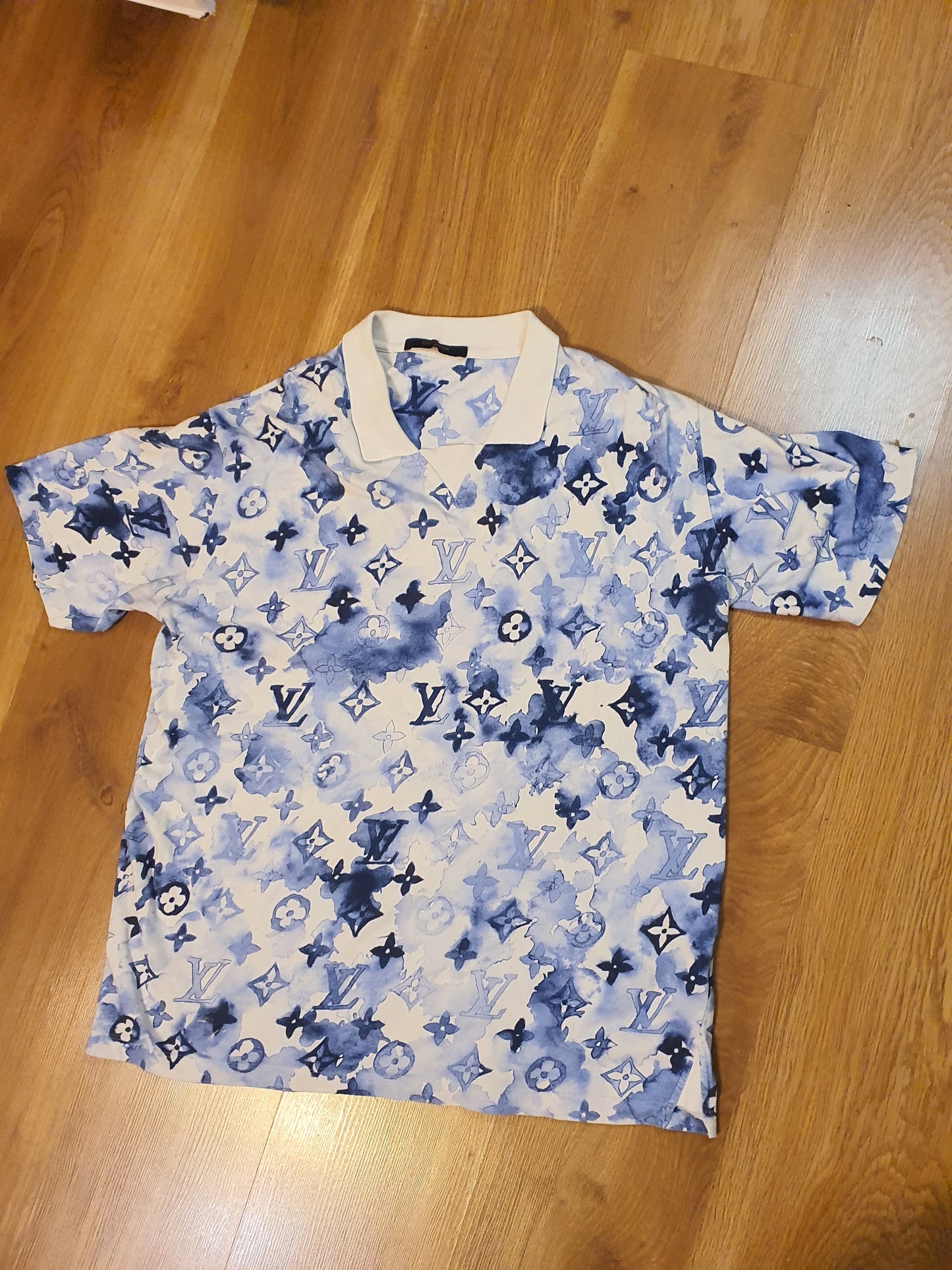 Louis Vuitton Pre-owned Watercolor Men's Cotton Polo Shirt