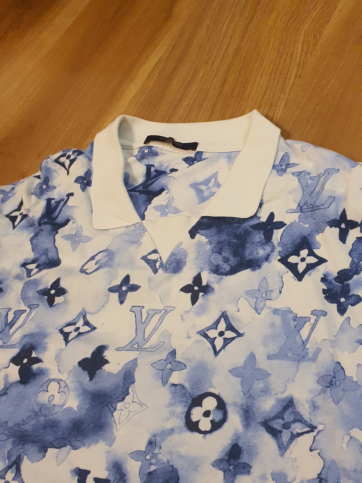 Louis Vuitton Pre-owned Watercolor Men's Cotton Polo Shirt