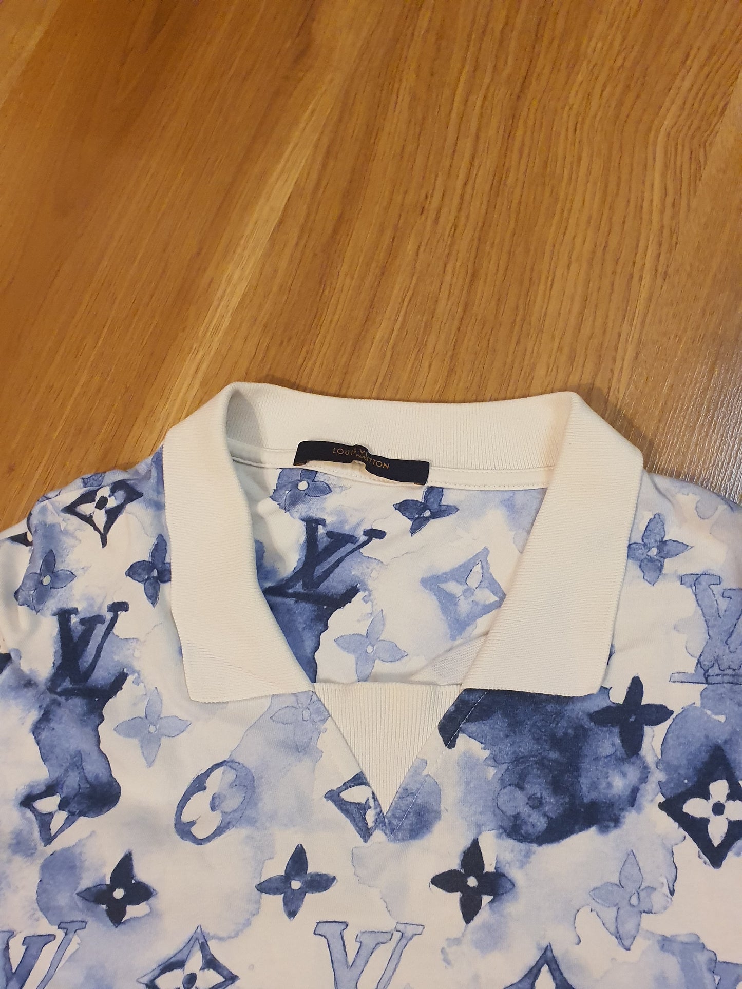Louis Vuitton Pre-owned Watercolor Men's Cotton Polo Shirt