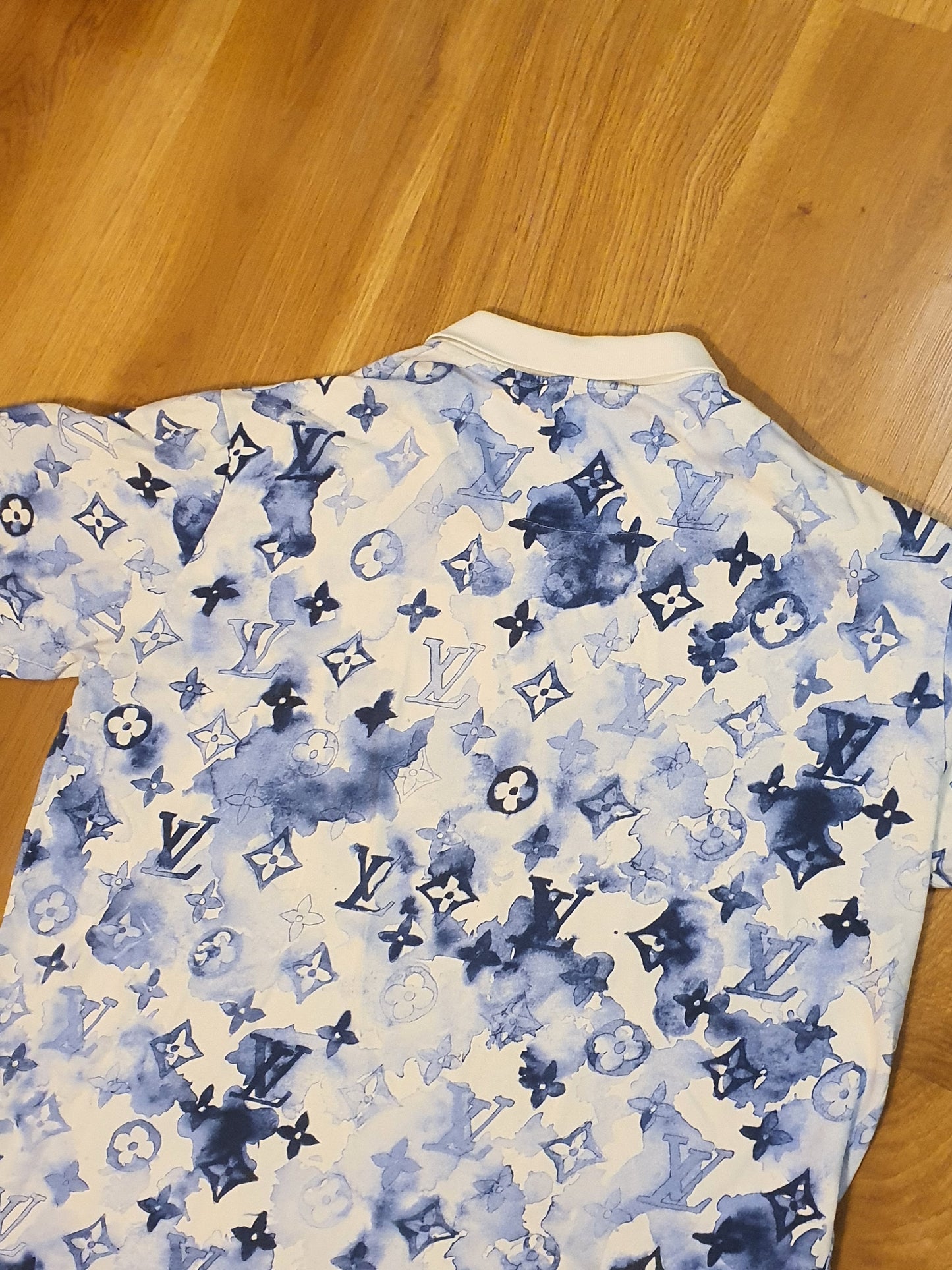 Louis Vuitton Pre-owned Watercolor Men's Cotton Polo Shirt