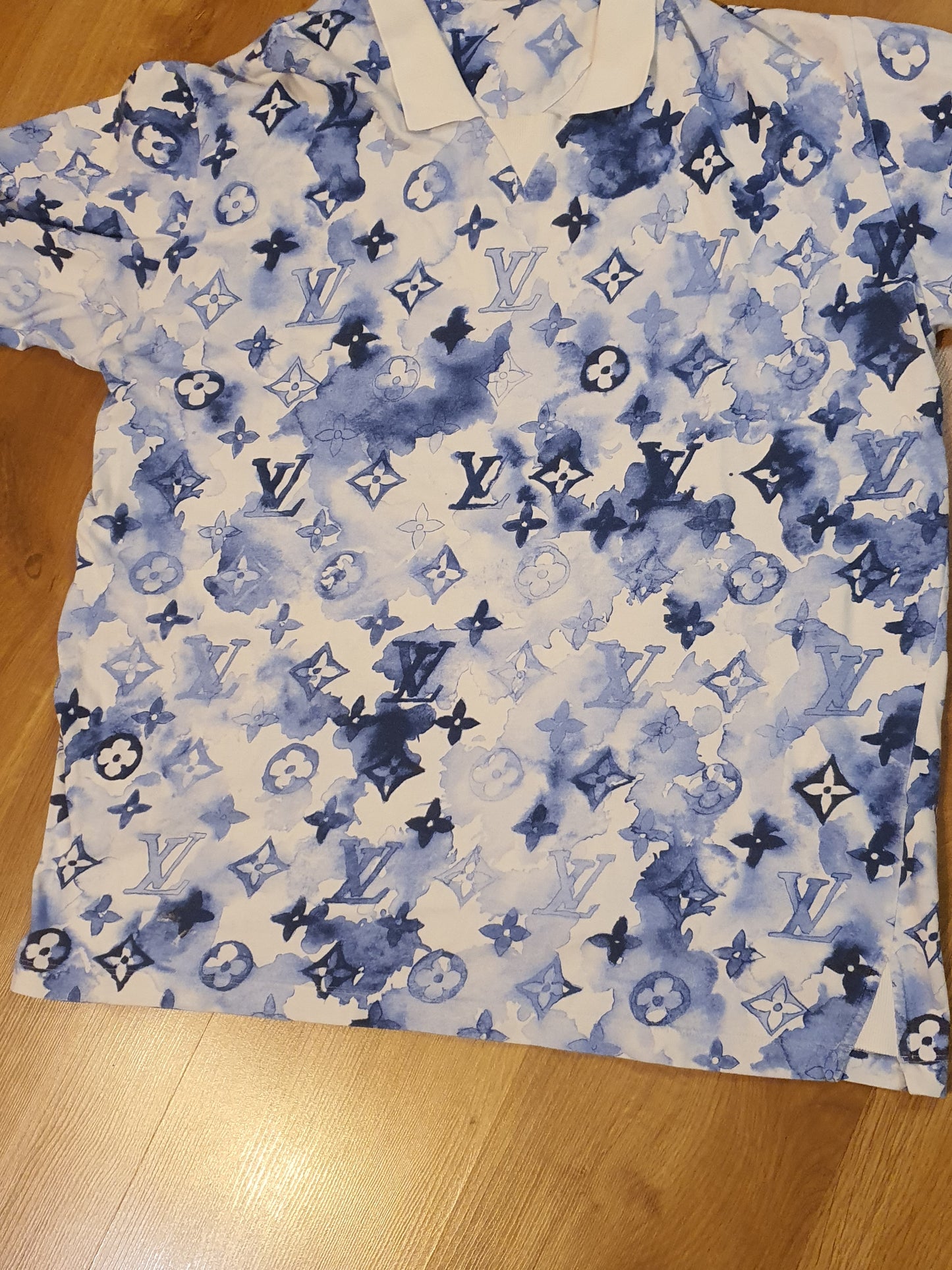 Louis Vuitton Pre-owned Watercolor Men's Cotton Polo Shirt