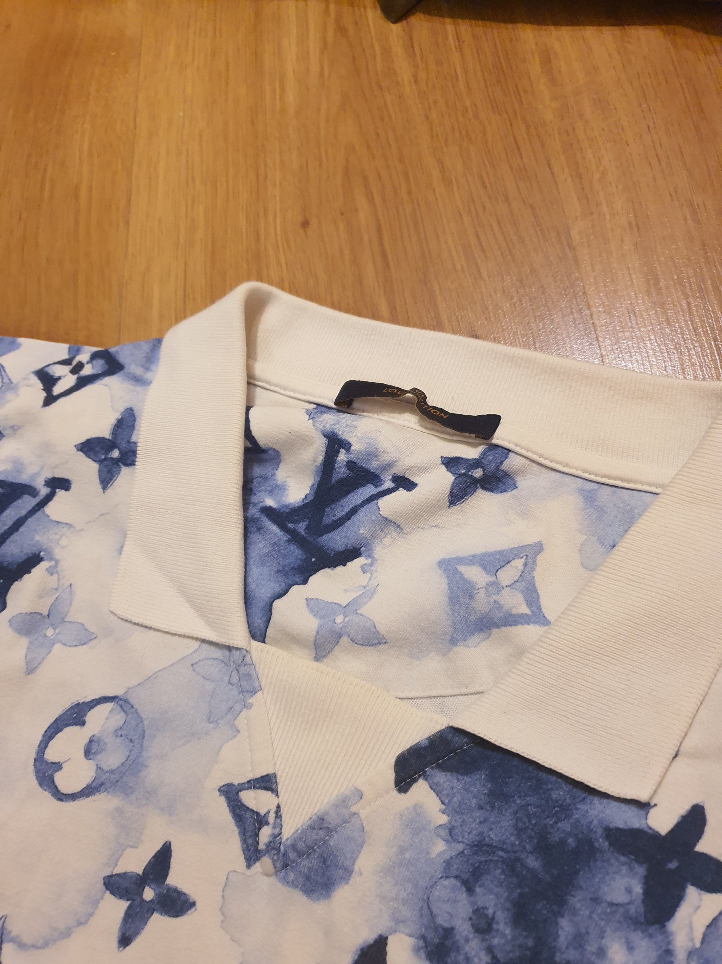 Louis Vuitton Pre-owned Watercolor Men's Cotton Polo Shirt
